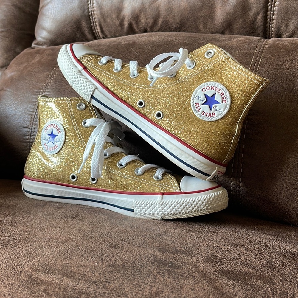 Sparkly Gold Converse